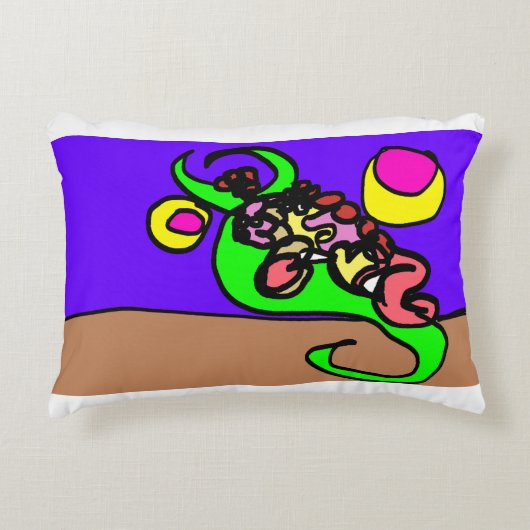 Pink axolotl art dekokissen (Vorderseite)