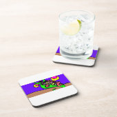 Pink axolotl art getränkeuntersetzer (Rechte Seite)