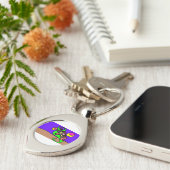 Pink axolotl art schlüsselanhänger (Seite)