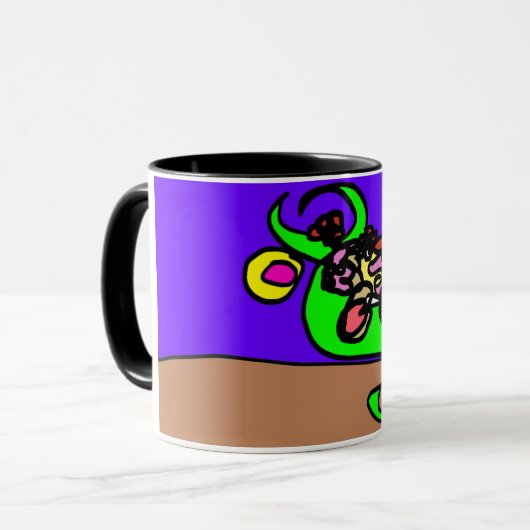 Pink axolotl art tasse (Vorderseite Links)