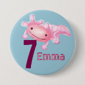 Pink Axolotl Button (Vorderseite)