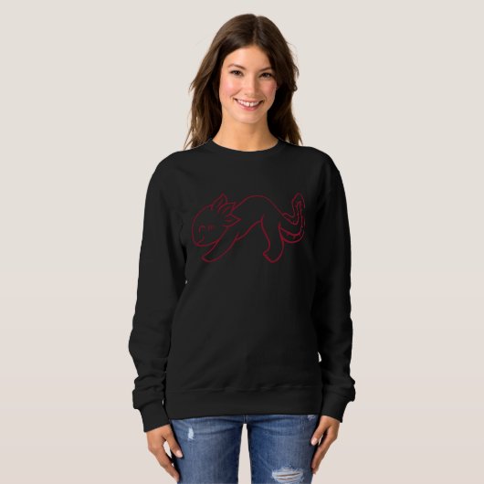 Pink axolotl Cute Sweatshirt (Vorne ganz)
