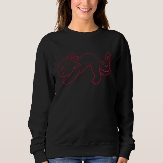 Pink axolotl Cute Sweatshirt (Vorderseite)