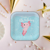 Pink Axolotl Geburtstagsparty Pappteller