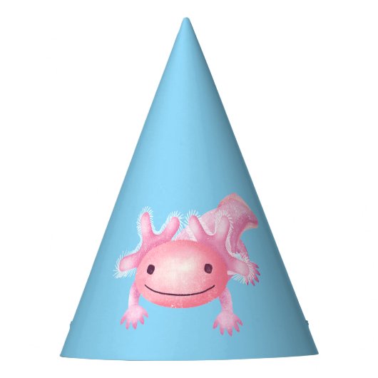 Pink Axolotl Partyhütchen (Vorderseite)