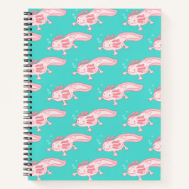 Pink Axolotl Pattern Notizblock