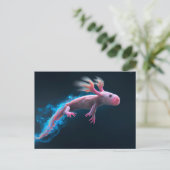 Pink Axolotl Postkarte (Stehend Vorderseite)
