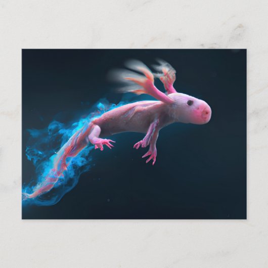 Pink Axolotl Postkarte (Vorderseite)