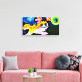 Pink axolotspass Welle Leinwanddruck (Insitu (Wohnzimmer))