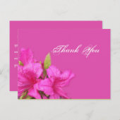 Pink azalea Blume danke Postkarten (Vorne/Hinten)