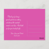 Pink azalea Blume danke Postkarten (Rückseite)