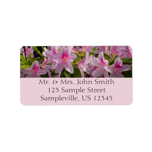 Pink Azalea Bush Adressaufkleber (Vorne)