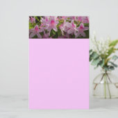 Pink Azalea Bush Frühjahr Floral Briefpapier (Stehend Vorderseite)