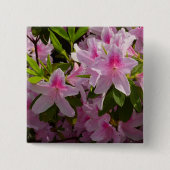 Pink Azalea Bush Frühjahr Floral Button (Vorderseite)