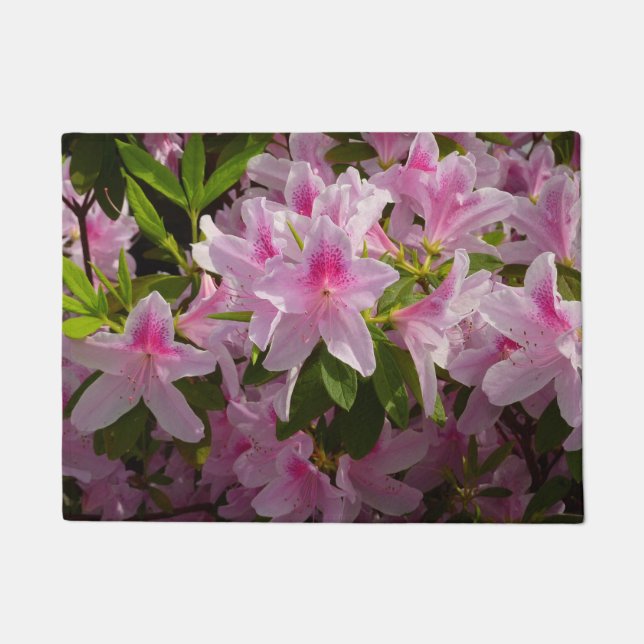 Pink Azalea Bush Frühjahr Floral Fußmatte (Vorderseite)