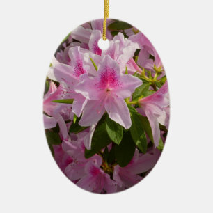 Pink Azalea Bush Frühjahr Floral Keramikornament