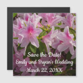 Pink Azalea Bush Frühjahr Floral Magnetkarte (Vorne/Hinten)