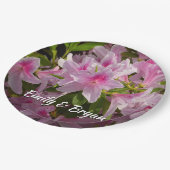 Pink Azalea Bush Frühjahr Floral Pappteller (Schrägansicht)