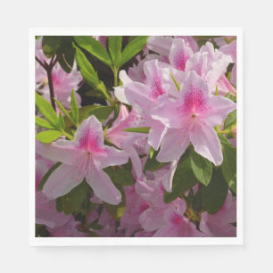 Pink Azalea Bush Frühjahr Floral Serviette