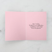 Pink Azalea Lehrer danke Ihnen mit Text (Innenseite)