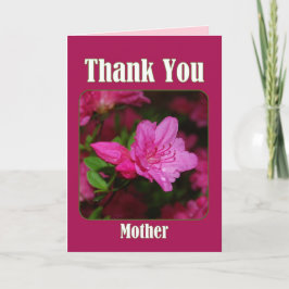 Pink Azalea Mutter Vielen Dank Leere Dankeskarte