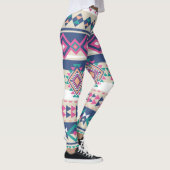 Pink Aztec Blend Frauen Leggings (Rechts)