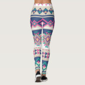Pink Aztec Blend Frauen Leggings (Rückseite)
