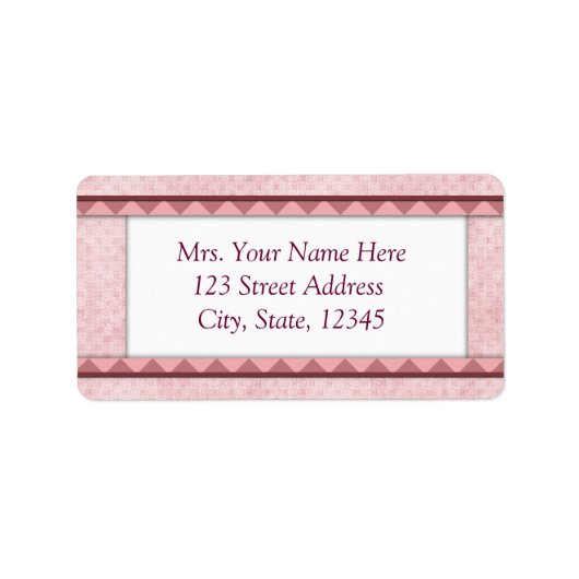 Pink Baby Address Lables Adressaufkleber (Vorne)