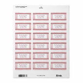 Pink Baby Address Lables Adressaufkleber (Vorne)