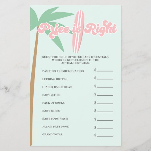 Pink Baby an Bord Baby Dusche Ratschlag Richtiger Flyer (Vorne)