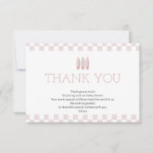 Pink Baby an Bord Danke Karte (Vorderseite)