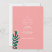 Pink Baby an Bord Twins Baby Dusche Einladung (Rückseite)