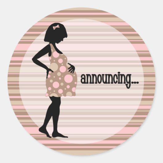 Pink Baby Announctions Stickers (Vorderseite)