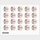 Pink Baby Announctions Stickers (Blatt)