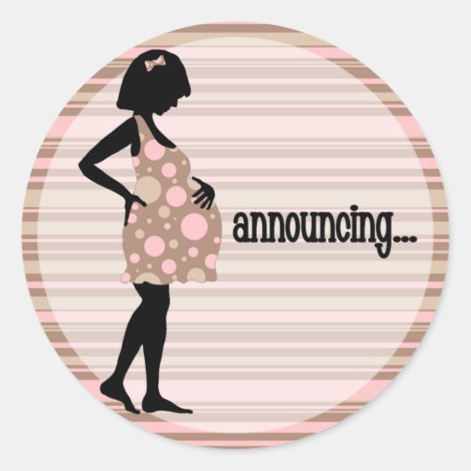 Pink Baby Announctions Stickers (Vorderseite)