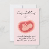 Pink Baby auf dem Weg Glückwunschkarte (Vorderseite)