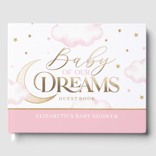 Pink Baby aus unserem Dreams Baby Shower Guest Boo Gästebuch (Vorderseite)