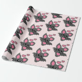 Pink Baby Bat Geschenkpapier (Ungerollt)