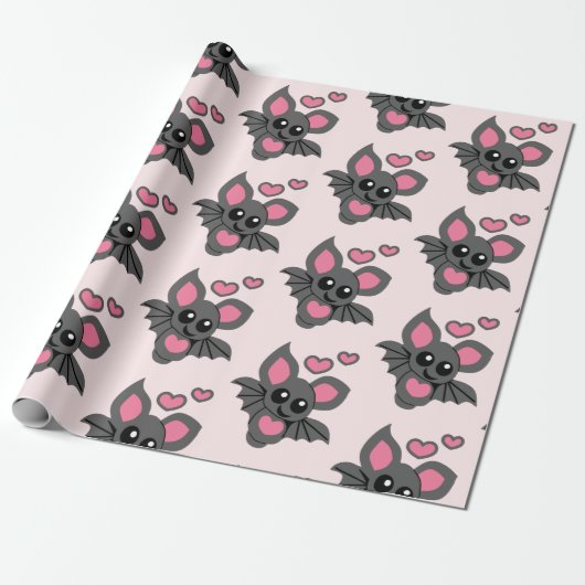 Pink Baby Bat Geschenkpapier (Ungerollt)