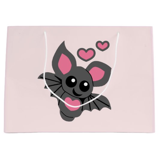 Pink Baby Bat Große Geschenktüte (Vorderseite)