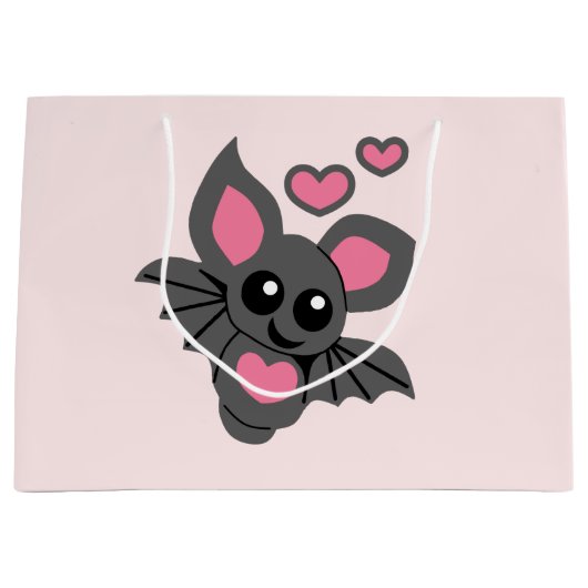 Pink Baby Bat Große Geschenktüte (Vorderseite)