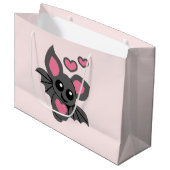 Pink Baby Bat Große Geschenktüte (Vorderseite Schrägansicht)