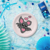 Pink Baby Bat Pappteller (Party)