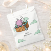 Pink Baby Bear in Hot Air Ballon Babydusche Geschenktütchen (Ausgeschnitten)