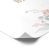 Pink Baby Bekleidung Blumenbeet Kinderzimmer Empfa Poster (Ecke)