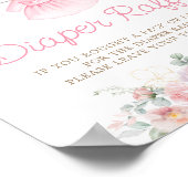 Pink Baby Bekleidung Blumenkleidung Windeln Windel Poster (Ecke)