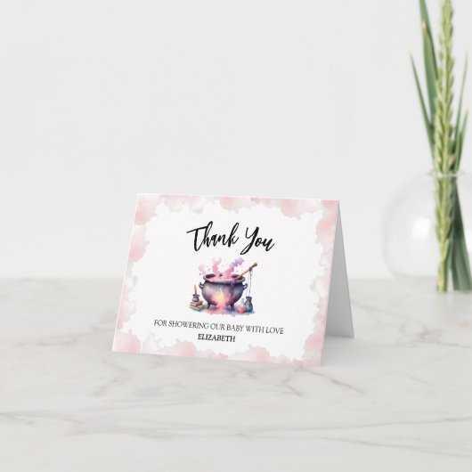Pink Baby Braut Baby Dusche Danke (Vorderseite)