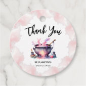 Pink Baby Braut Baby Dusche Danke Geschenkanhänger (Vorderseite)