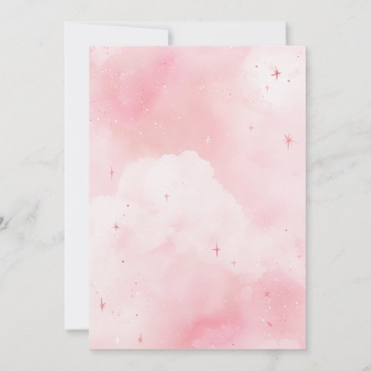 Pink Baby braut Halloween Babydusche Einladung (Rückseite)