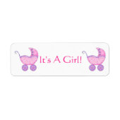 Pink Baby Buggy Carriage It's a Girl Customized (Vorne)